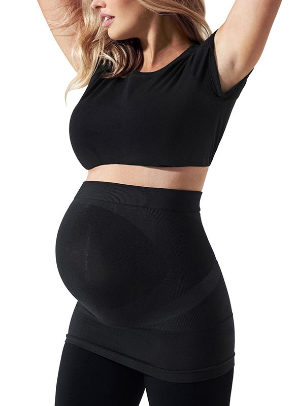 Mums & Bumps Blanqi Maternity Built-in Support Bellyband, Black, Small/Medium