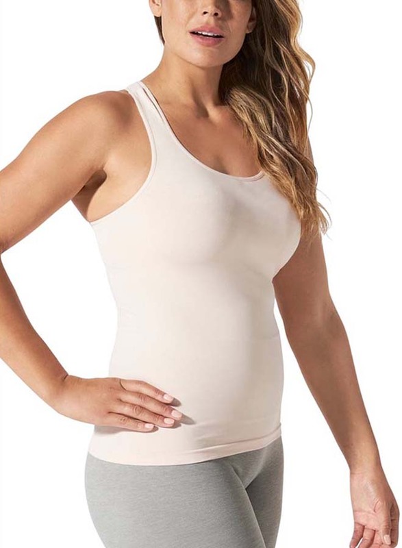 Mums & Bumps Blanqi Body Coong Racerback Nursing Tank for Women, Small/Medium, Peach