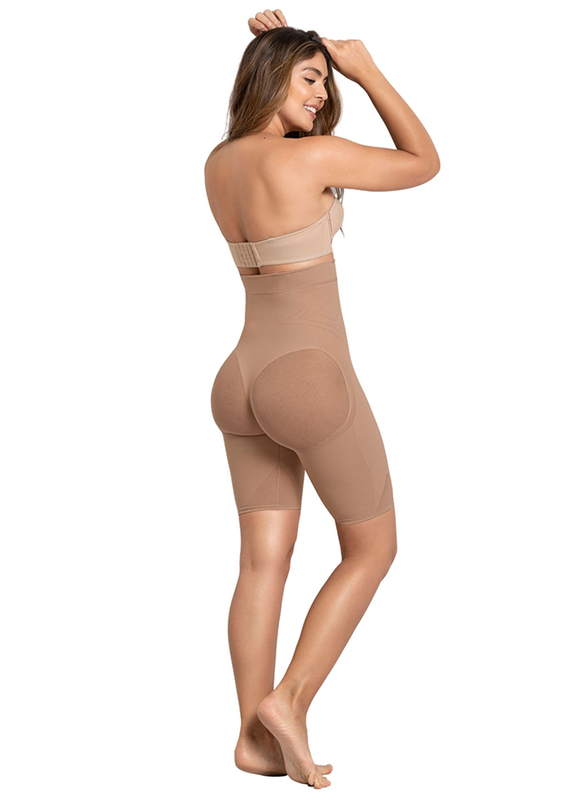 Mums & Bumps Leonisa Invisible Extra High-Waisted Shaper Short, Medium, Beige