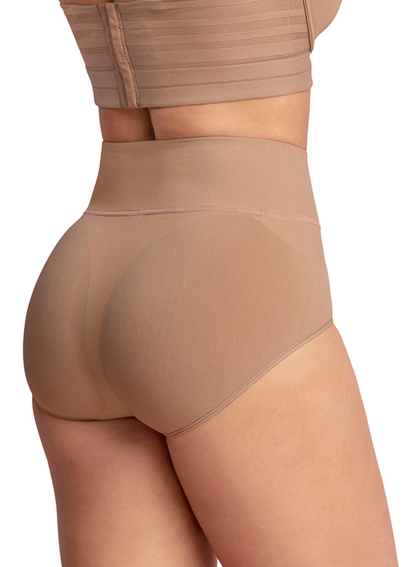 Mums & Bumps Leonisa High-Waisted Classic Smoothing Brief, Nude Beige, Extra Large
