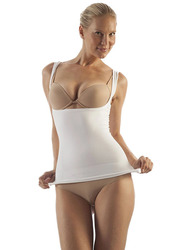 Mums & Bumps Gabrialla Seamless Body Shaping Open Bust Vest, Ivory, Double Extra Large