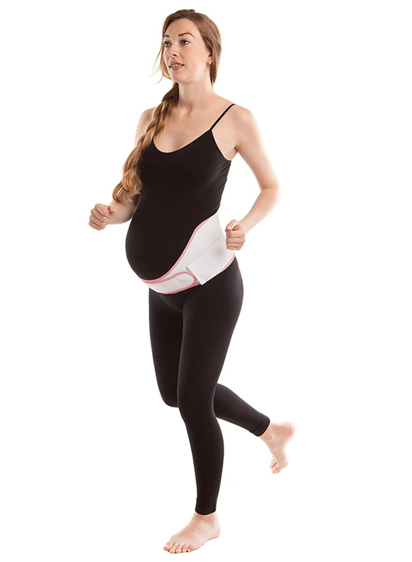 Mums & Bumps Gabrialla Maternity Belt for Active Mom, White, Small