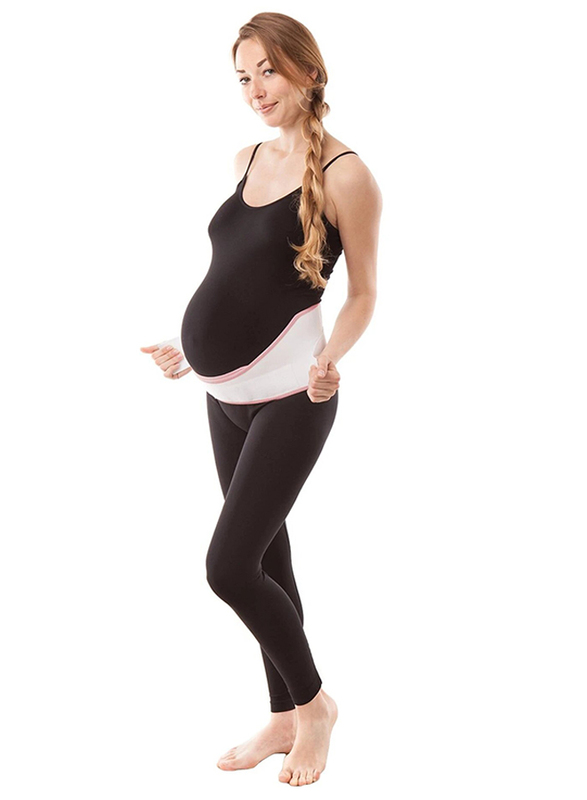 Mums & Bumps Gabrialla Maternity Belt for Active Mom, White, Medium