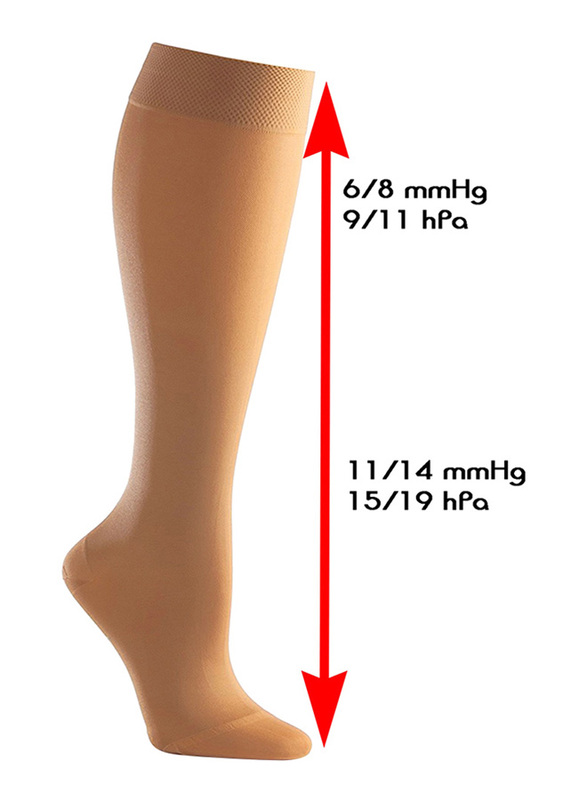 Mums & Bumps Mamsy Compression Knee Socks, Nude, Small