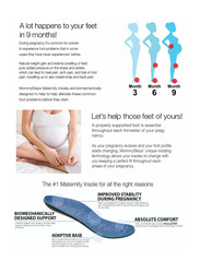 Mums & Bumps MommySteps Athletic & Active Style Maternity Insoles, Blue, US 6.5-7 (EUR 37)