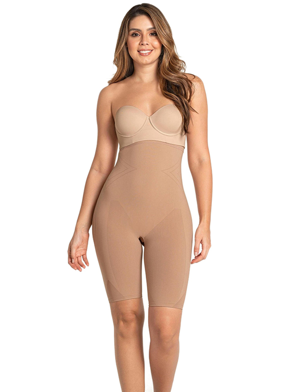 Mums & Bumps Leonisa Invisible Extra High-Waisted Shaper Short, Medium, Beige