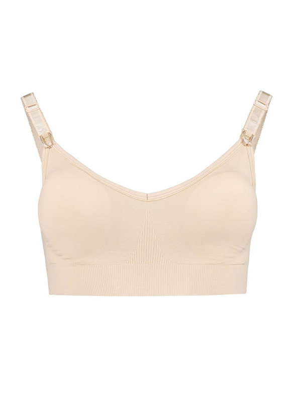 Mums & Bumps Mamsy Maternity & Nursing Bra, Nude Beige, Small