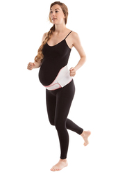 Mums & Bumps Gabrialla Maternity Belt for Active Mom, White, Medium