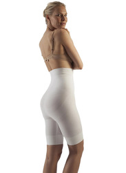 Mums & Bumps Gabrialla Seamless Milk-Fiber Body Shaping High Waist Shorts, Small, Ivory