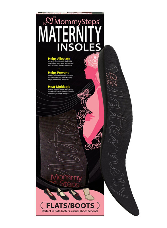 Mums & Bumps MommySteps Casual & Flats Style Maternity Insoles, Black, US 5.5-6 (EUR 36)