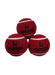 Karson Cricket Tennis Ball, 4-Piece, Red