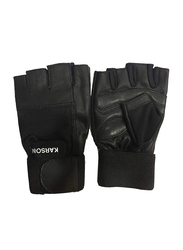 Karson Fitness Half Finger Gloves, Free Size, Black