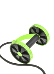 Zzkjniu Abdominal Tools Home Gym Belly Roller Damper, Black/Green