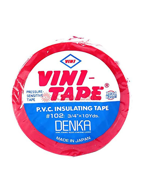Denka 10 Piece Vini Insulation Tape, Red