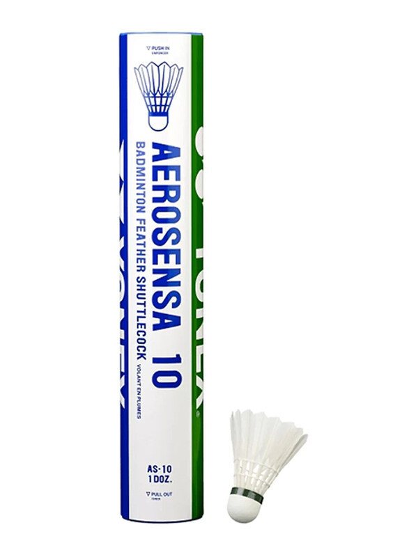 

Yonex Aerosensa 10 Speed 3 Shuttlecock, 12 Pieces, White