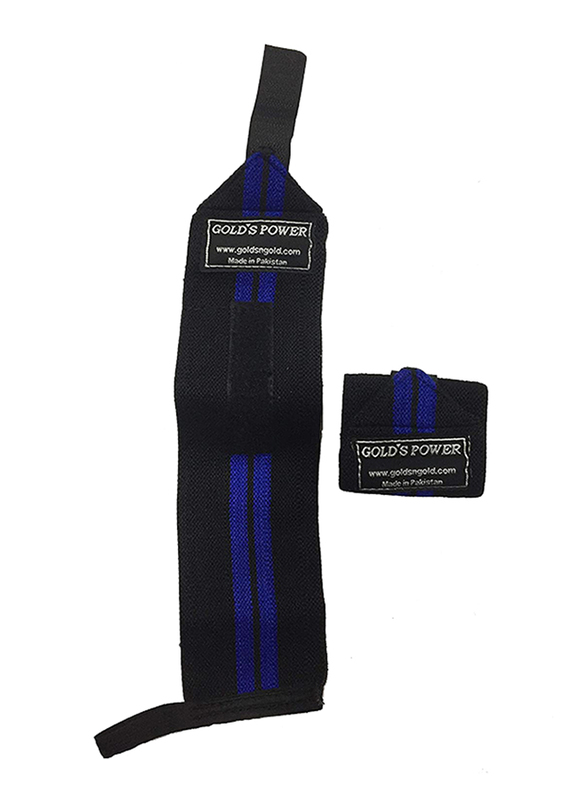 Weight Lifting Wrist Support, Black/Blue