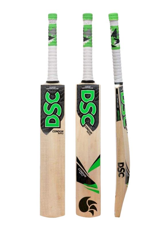 DSC Condor Ruffle Kashmir Willow Cricket Bat, Brown