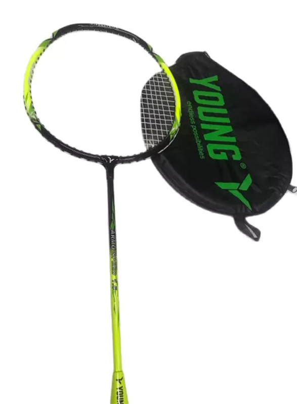 Young Armo Speed 1.5 Badminton Racket, Neao Yellow/Black