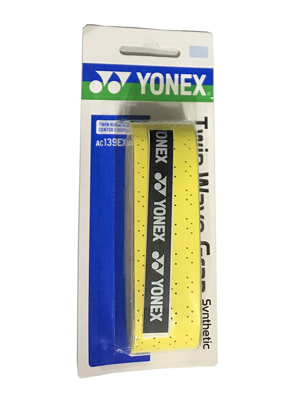 Yonex Twin Wave Grap Synthetic Over Grip, AC139EX, Yellow