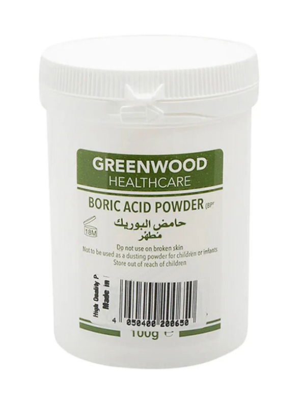 Greenwood Healthcare Boric Acid Powder, 100gm, White