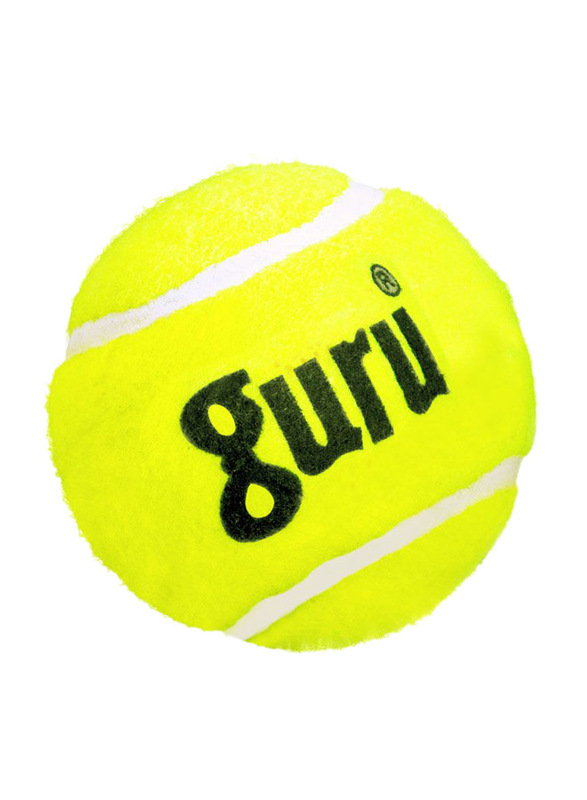 Guru 2-Piece Heavy Weight Cricket Tennis Ball Set, Yellow
