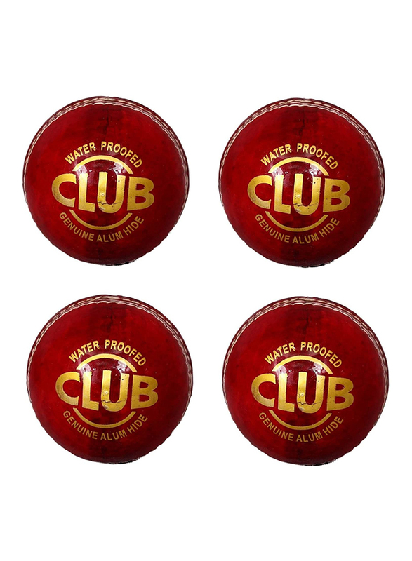 SS Club Cricket Cricket Ball, 3 Pieces, Red