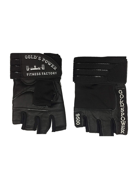 Gold's Power Gym Weight Lifting Gloves, XL/XXL, Black