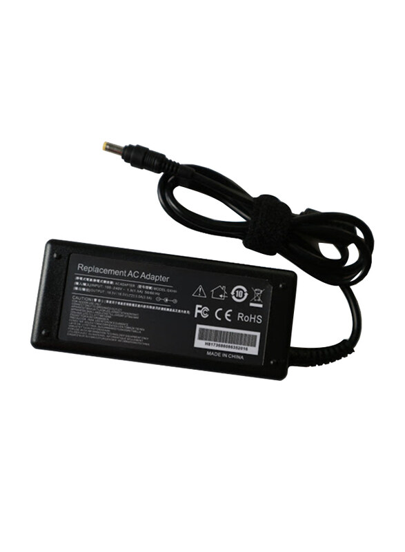 HP Replacement AC Charger Adapter for HP Laptops, 4.8 x 1.7mm, Black