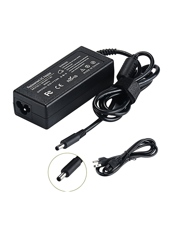 

DELL AC Charger Adapter for Dell Laptops, 4.5 x 3.0mm, 19.5V 3.34A, Black