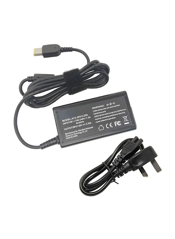 

Lenovo USB AC Charger Adapter for Lenovo Laptops, 20V 3.25A, Black