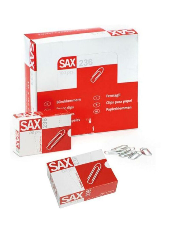

Sax Paper Clip, 10 x 100 Pieces, Silver