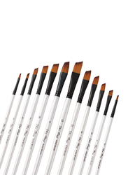 Professional Paint Brush Set, 12-Pieces, Pearl White