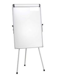 Flip Chart Stand with Magnetic Whiteboard, White