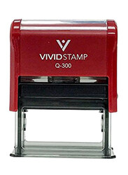 Vivid Stamp Paid Self Inking Rubber Stamp, OP-9620, Red/Black
