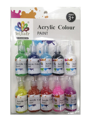 BeiJiaEr 10-Piece Acrylic Colour Paint Set, Multicolor