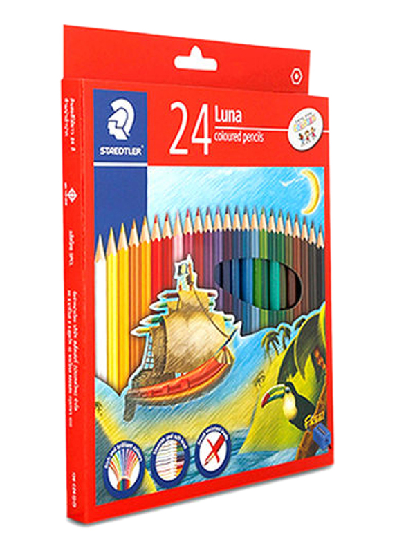 ستيدلر مجموعة أقلام تلوين خشبية مكونة من 24 قطعة, الوان متعددة