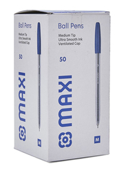 Maxi 50-Piece Ballpoint Pen Set, Clear/Blue