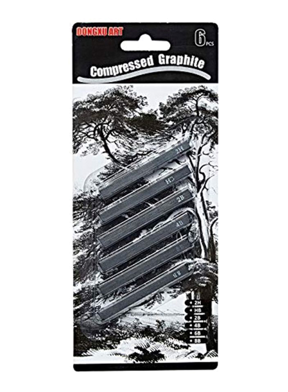 Canoe 6-Piece Compressed Graphite Pencil Set, Black