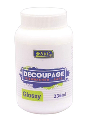 SBC Decoupage Glossy Glue, 236ml, White