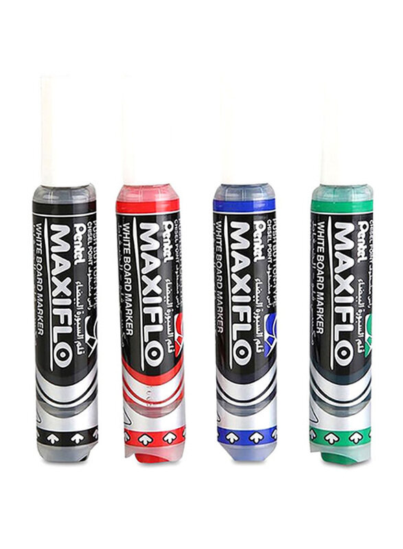 

Pentel 4-Piece MaxiFlo Whiteboard Markers Set, Multicolor