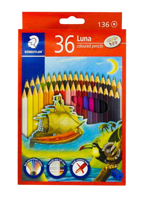 Staedtler 36-Piece Luna Coloring Pencil Set, Multicolor