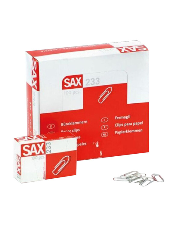 

Sax Paper Clips, 10 Box, Silver