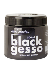 Mont Marte Black Gesso Universal Primer, 500ml, Black