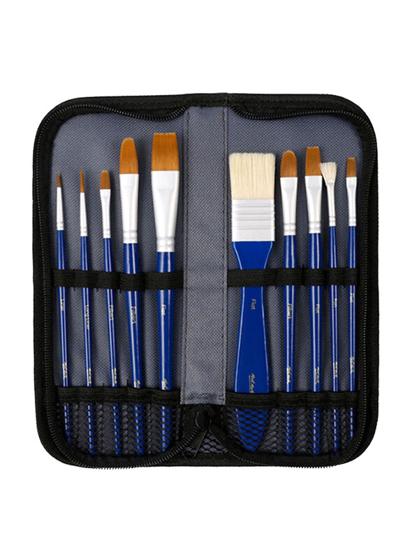 

Mont Marte Signature Gouache Brush Set with Case, 11-Pieces, Multicolor