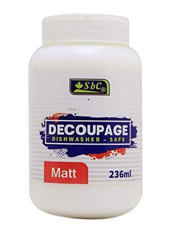 SBC Decoupage Matt Glue, 236ml, White