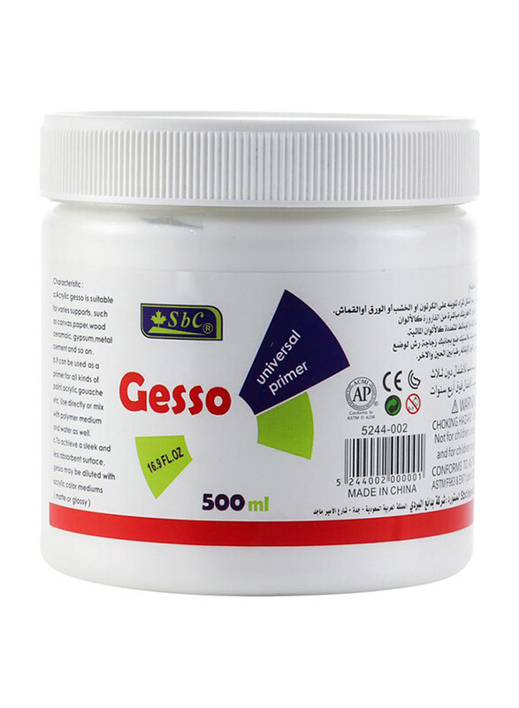 

SBC Universal Gesso Primer, 500ml, White