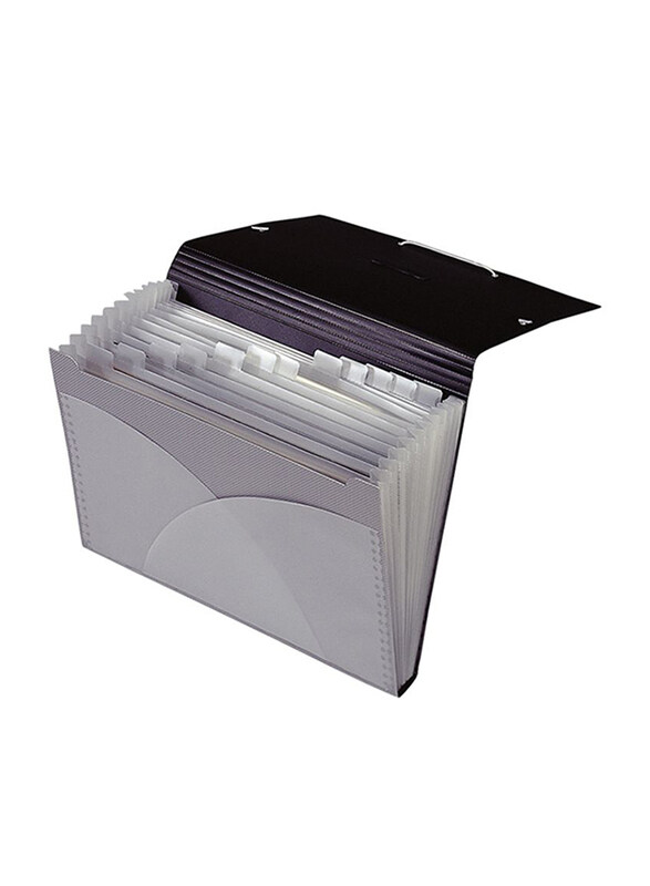 

Foldermate Style Plus Foolscap Expanding File, Grey/Black