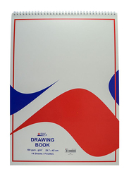 SBC Drawing Book, 14 Sheets, 180 GSM, A3 Size, White/Red/Blue