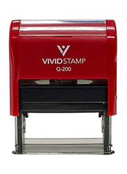 Pacific Stamp and Sign Copy Self-inking Office Rubber Stamp, Red