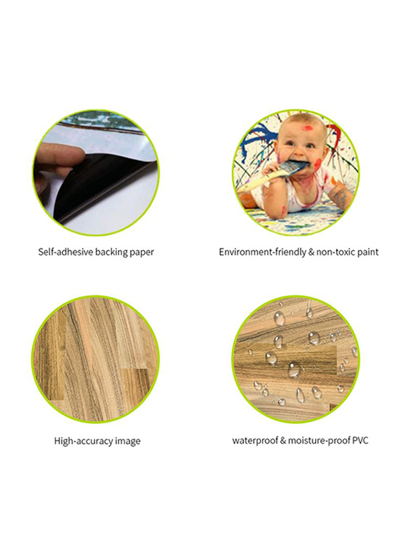 Anself Waterproof Self-Adhesive Multi-Purpose Wood Grain Wallpaper, Brown